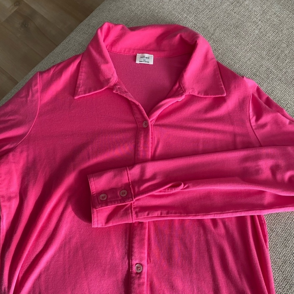 Wilfred Hot Pink Button-Down Shirt